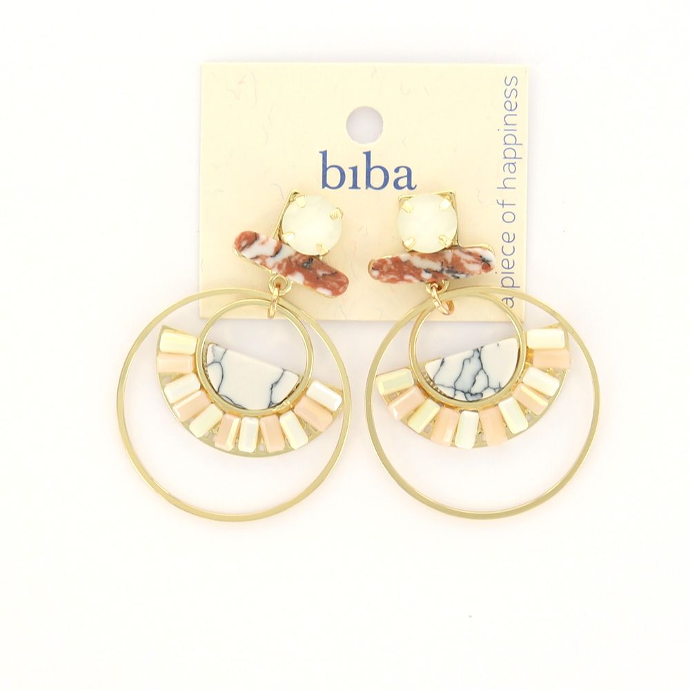 Biba oorbellen Bohemian White - 82868