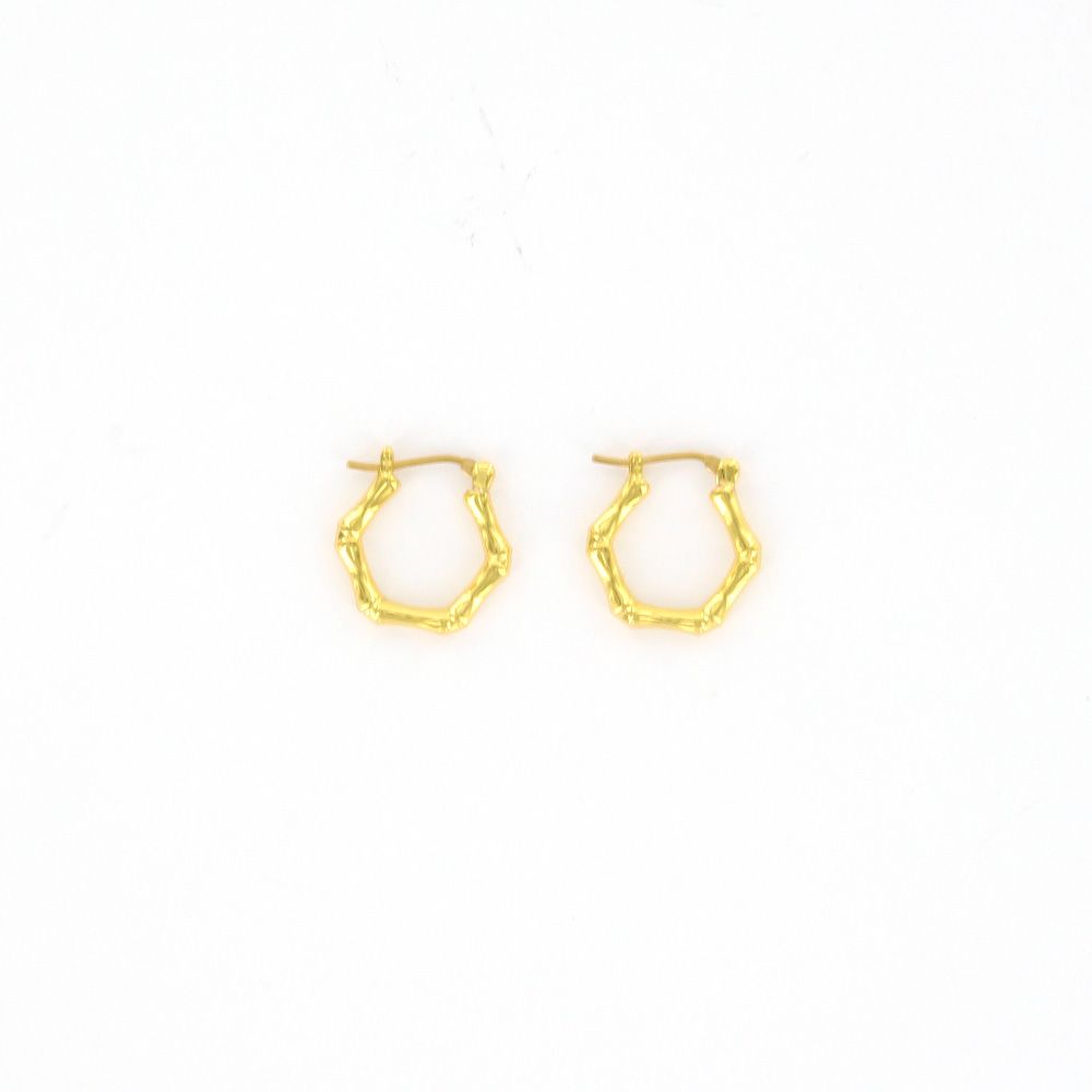 ByNouck oorbellen Bamboo Hoops S