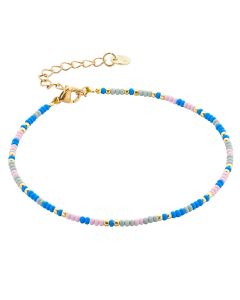 Biba Enkelbandje Beaded Beauty's Blue - 2049