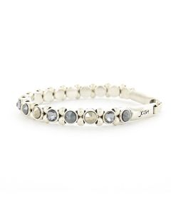 Josh Crystal Armband Triple Dark Grey - 22119