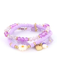 Biba Armbandenset Flower Lilac - 54883