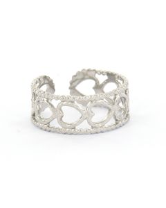 byJam ring Hearts - 57100001-Zilverkleur