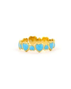 Biba Ring Colourful Joy Hearts - 7237-Blauw