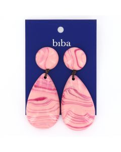 Biba oorbellen Marble Pink - 81417