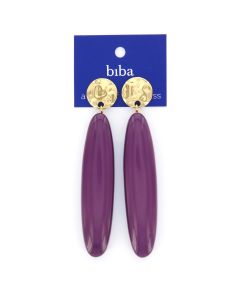 Biba oorbellen Favourites Purple - 81519