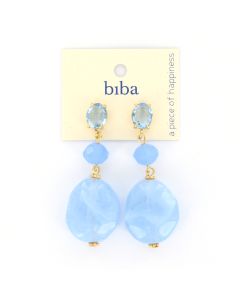 Biba oorbellen Posh Pieces - 83298-Blauw