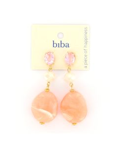 Biba oorbellen Posh Pieces - 83298-Roze