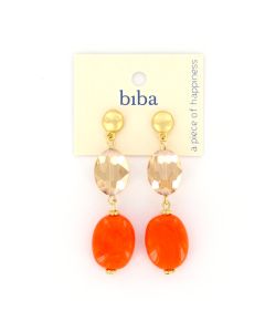 Biba oorbellen Posh Pieces - 83299-Oranje