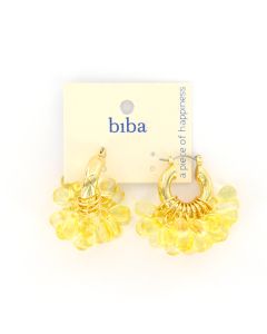 Biba oorbellen Rain Drops Yellow - 83308