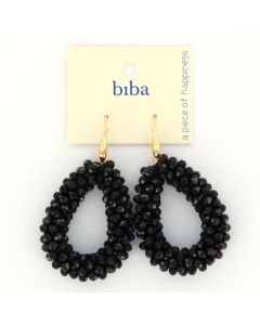 Biba oorbellen Crystal Black - 83330