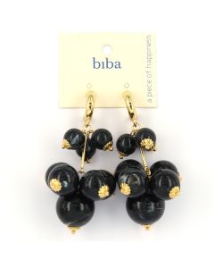 Biba oorbellen Fruity Black - 83337