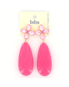 Biba oorbellen Posh Pieces - 83426-Roze