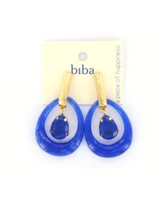 Biba oorbellen Posh Pieces - 83444-Blauw