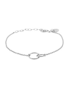 Karma Bracelet Double Circle - Silver