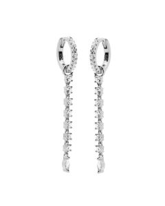 Karma Zirconia Hinged Hoops Aria - Silver