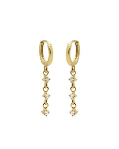 Karma Hinged Hoops Sparks - Gold Color