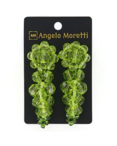 Angelo Moretti oorbellen Glass Bead - AMO1-Licht Groen