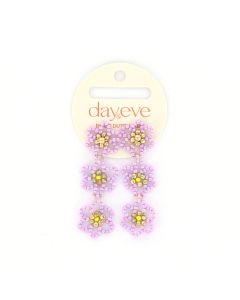 Day&Eve Flower oorbellen - E4087-Paars