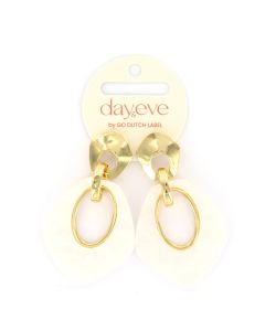 Day&Eve Classic Dangle oorbellen - E4113-Wit