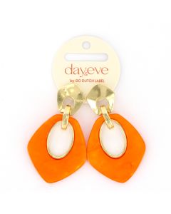 Day&Eve Classic Dangle oorbellen - E4113-Oranje