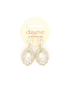 Day&Eve Drop Dangle oorbellen - E4120-Wit