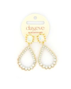 Day&Eve Pearly Drops oorbellen - E4121-Wit