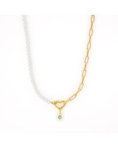 iXXXi Connect Ketting Heart meets Crystal-Groen