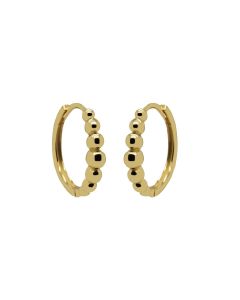 Hinged Hoops Lovely Dots - Gold Color