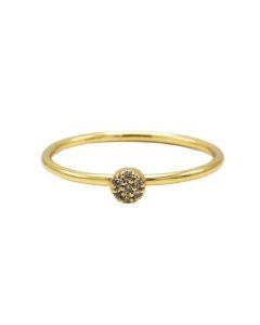 Karma Ring Diamond Disc - Gold Color