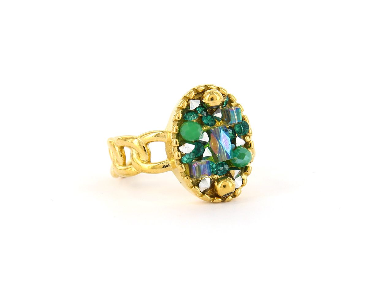 Biba Ring Crystal Green - 7241