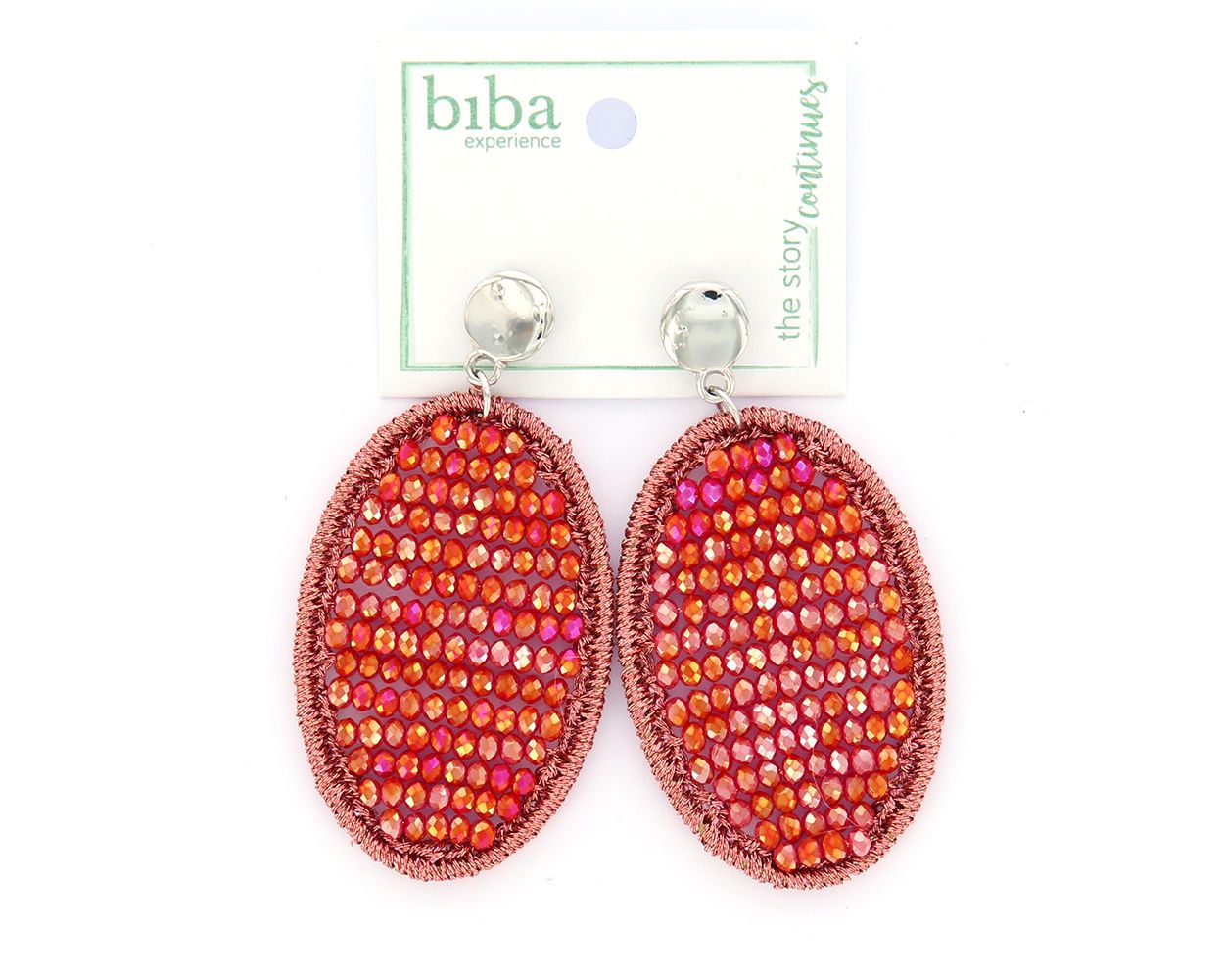 Biba oorbellen Facet Crystals Red - 81051