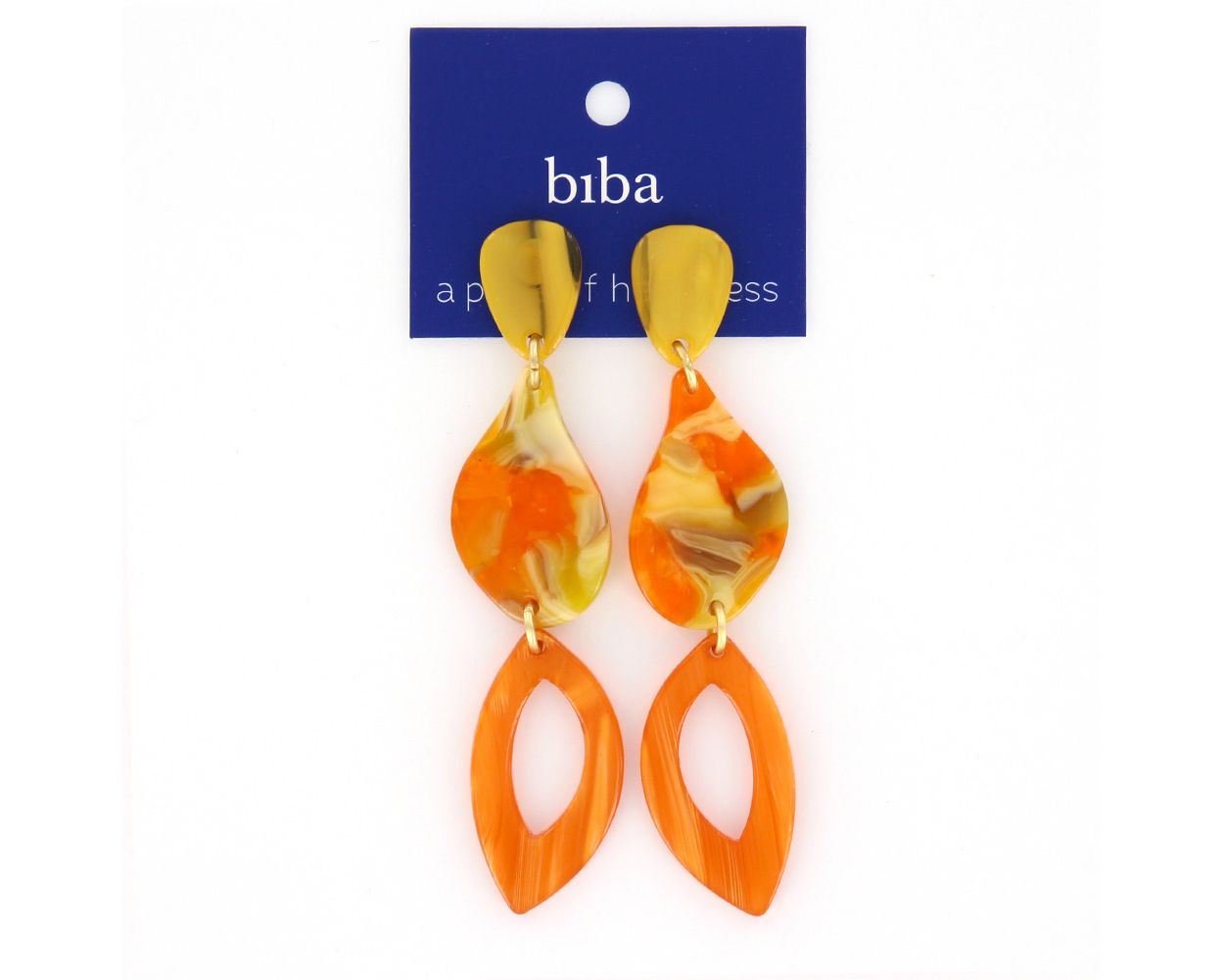 Biba oorbellen Breeze Orange - 81333