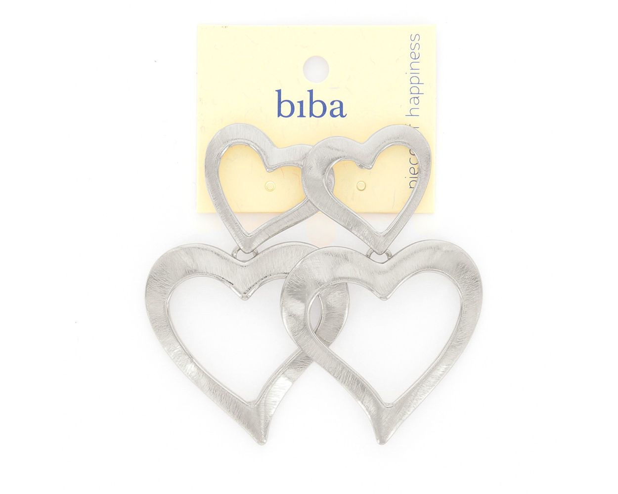 Biba oorbellen Double Heart - 82816-S
