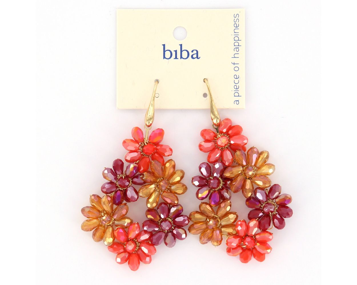 Biba oorbellen Flower Red - 83327