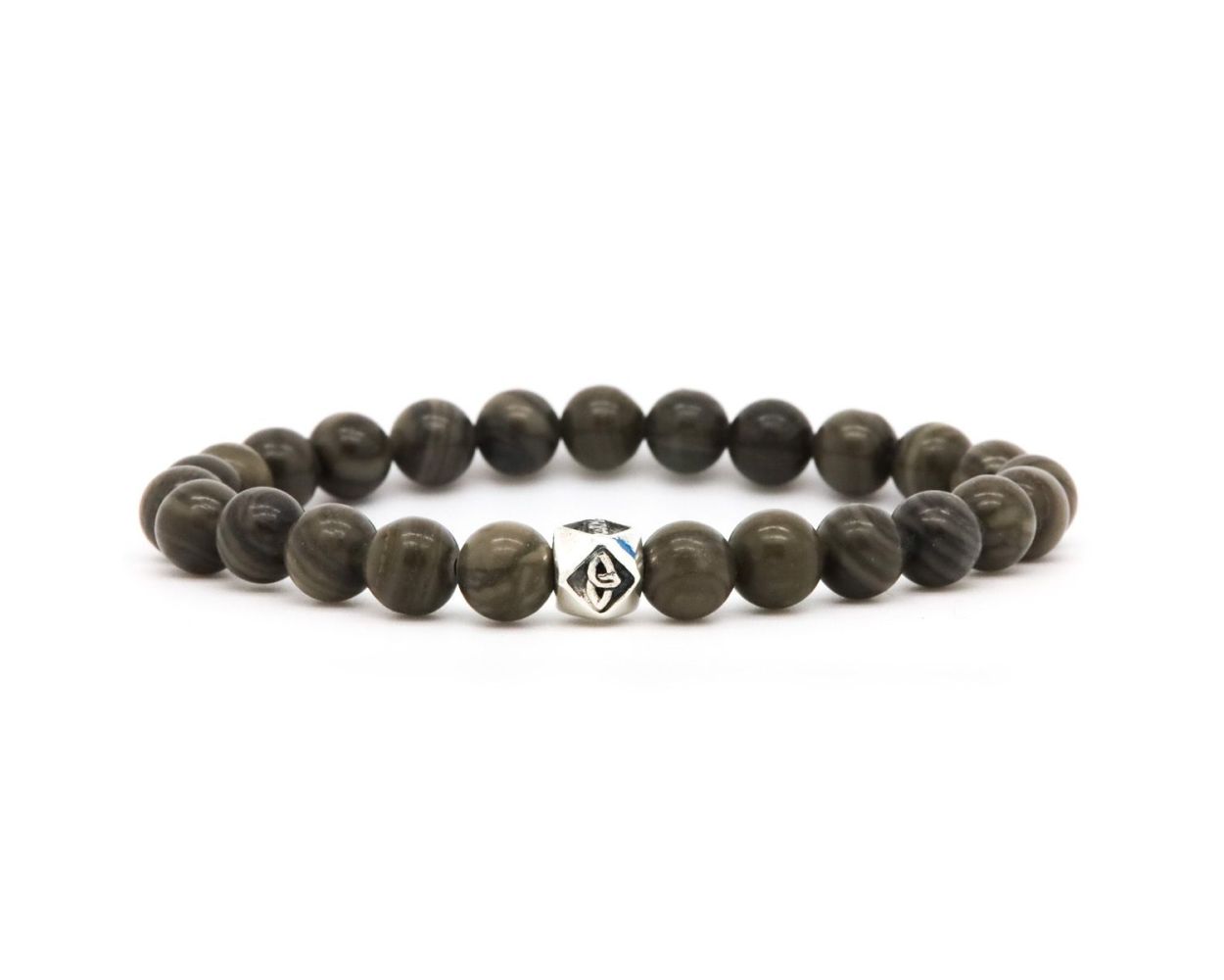 KARMA armband Rowan Grey Hexagon Bead - 86995