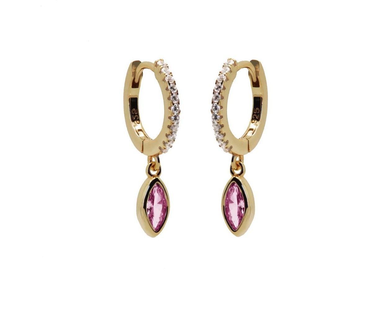 Karma Hinged Hoops Christa Pink