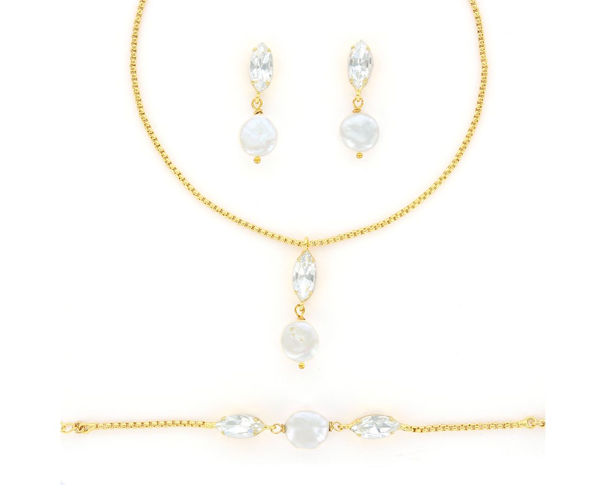 Angelo Moretti Jewelry Set Crystal Line - AMSCY
