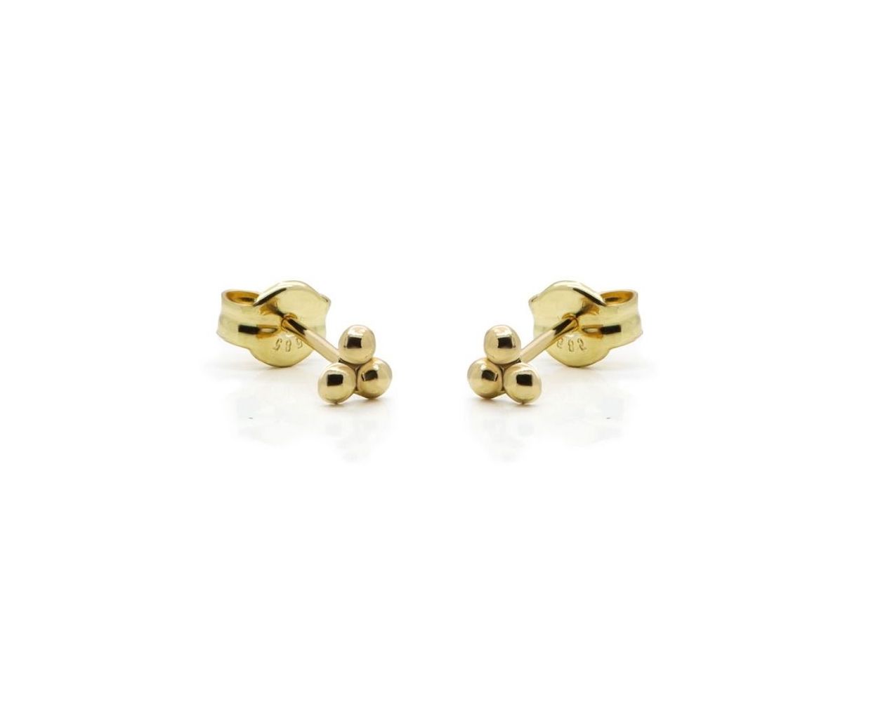 Karma Earstuds Triple Dots - 14K Gold