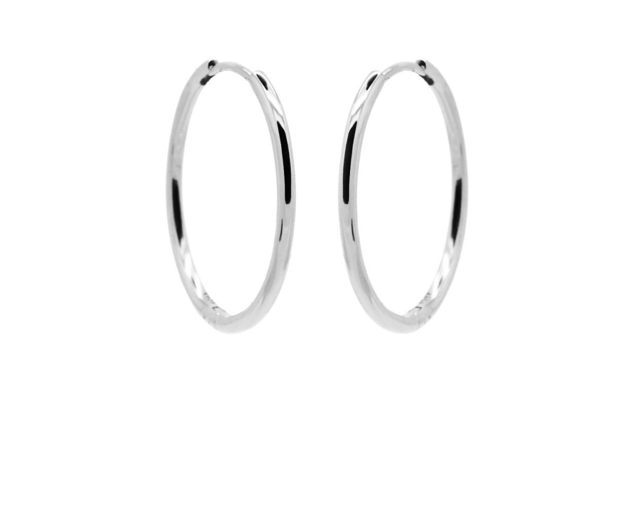 Plain Hoops 3 cm - Silver