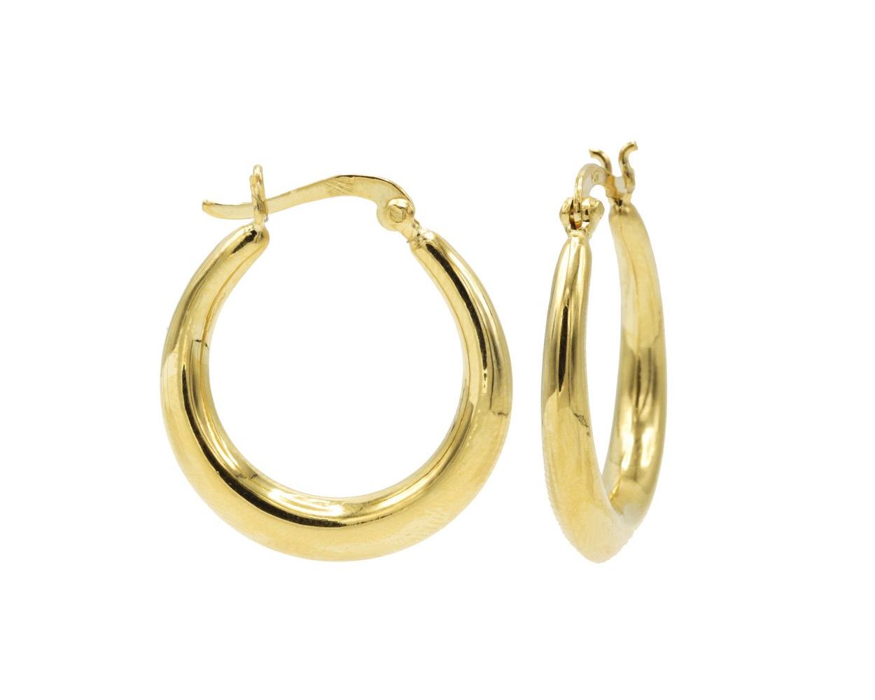 Plain Hoops Drop Large - Gold Color