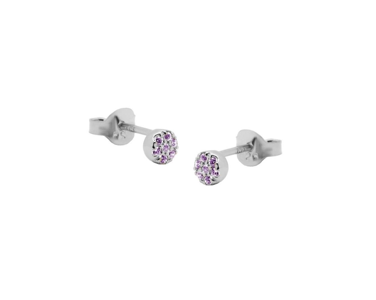 Symbols Zirconia Lavender Disc - Silver