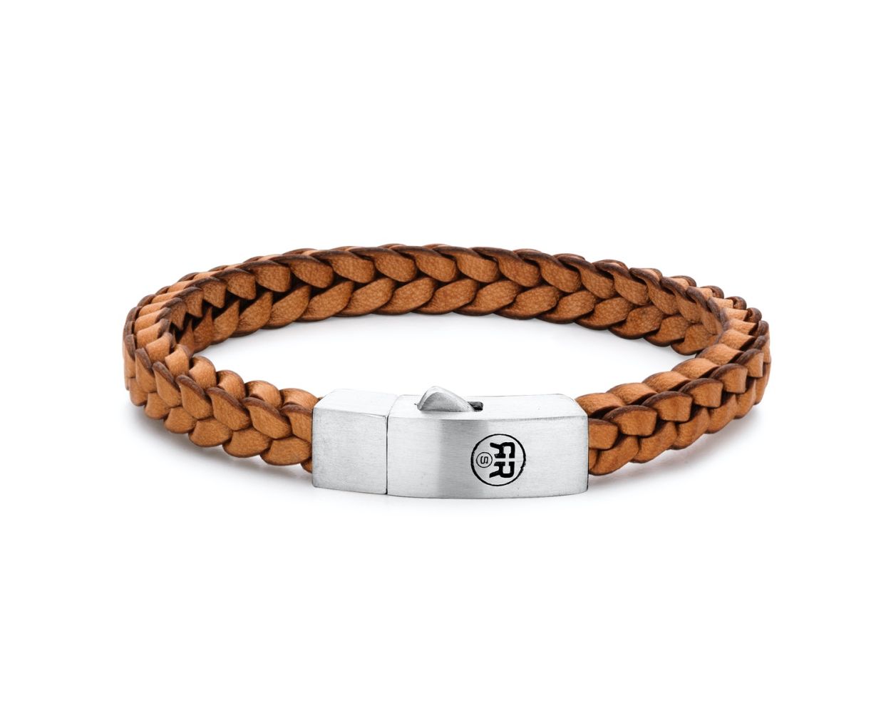 Rebel and Rose Braided Square 925 Cognac - L0083