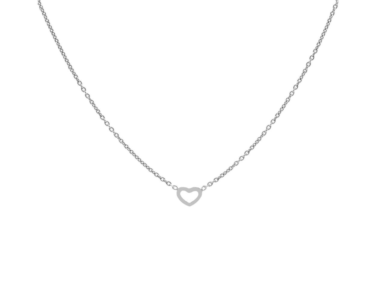 Karma Necklace Open Heart - Silver